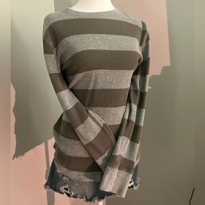 Mossimo Supply Co. Gray and Army Green Long Sleeve Shirt